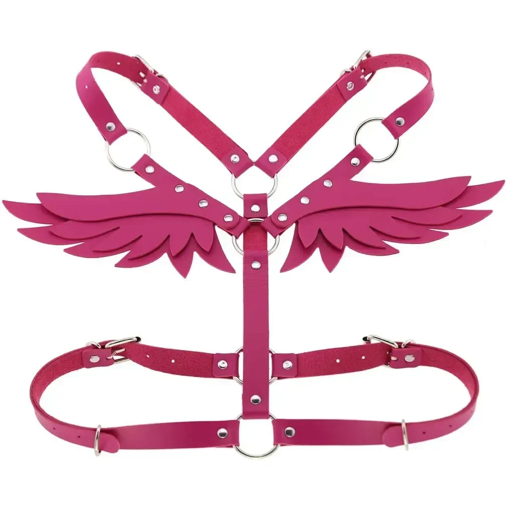 sexy leder body harness engelsflugel