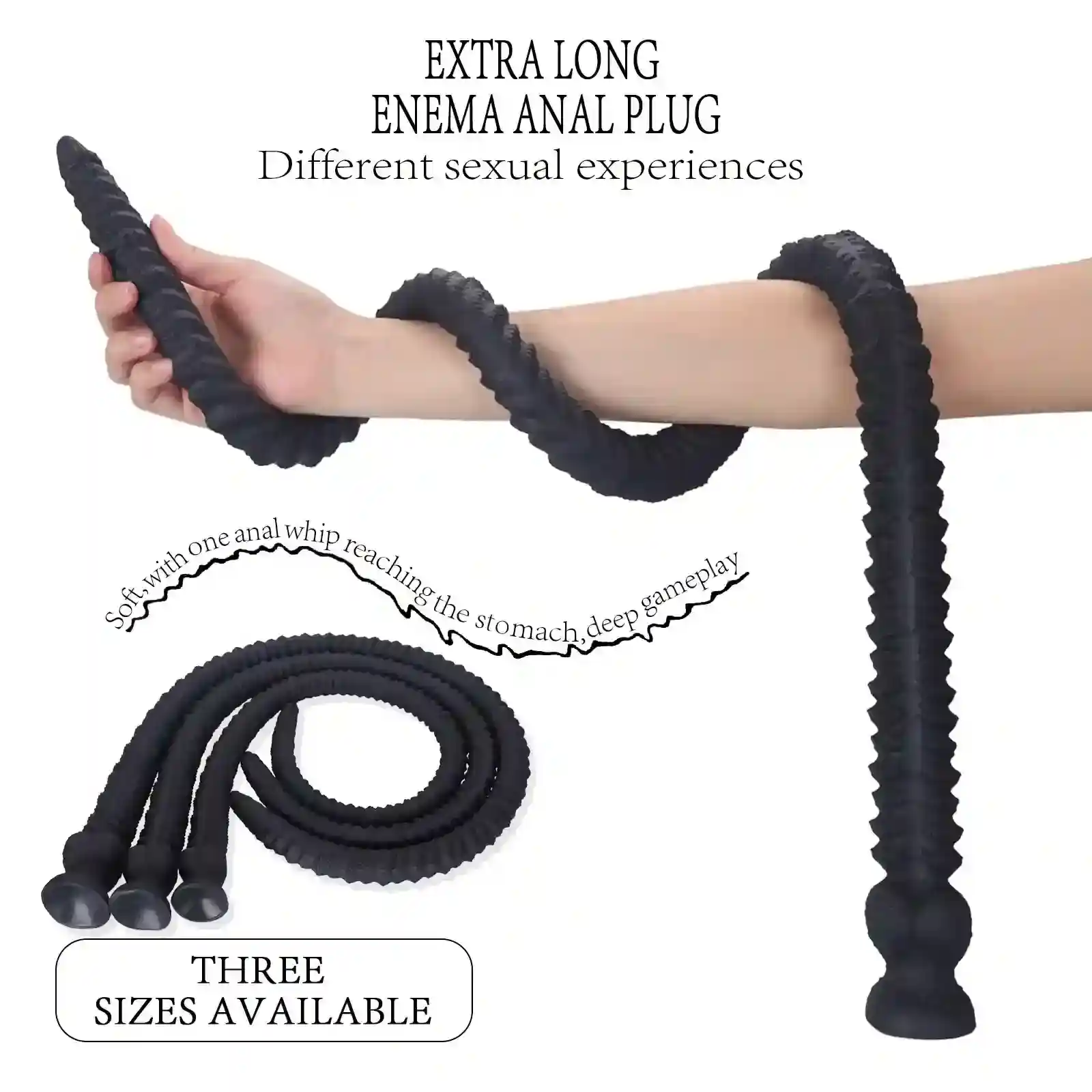 silikon anal plug lang texturiert