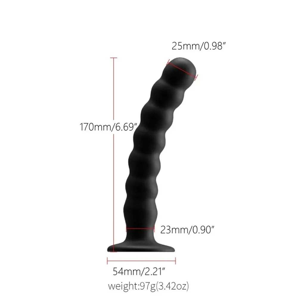 silikon analplug mit perlen reihe