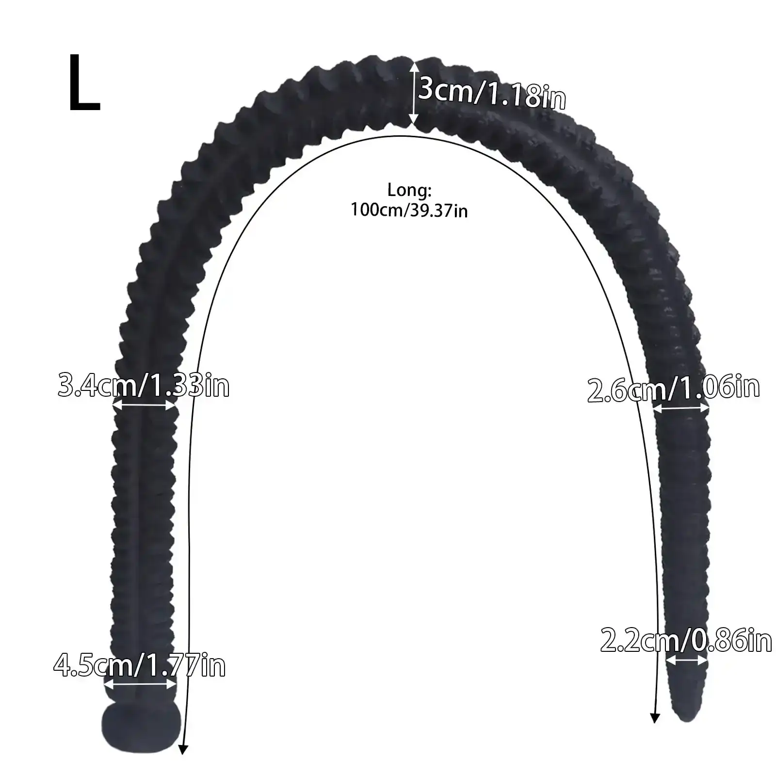 silikon plug anal texturiert schwarz