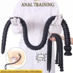 texturierter anal plug lang mit saugnapf