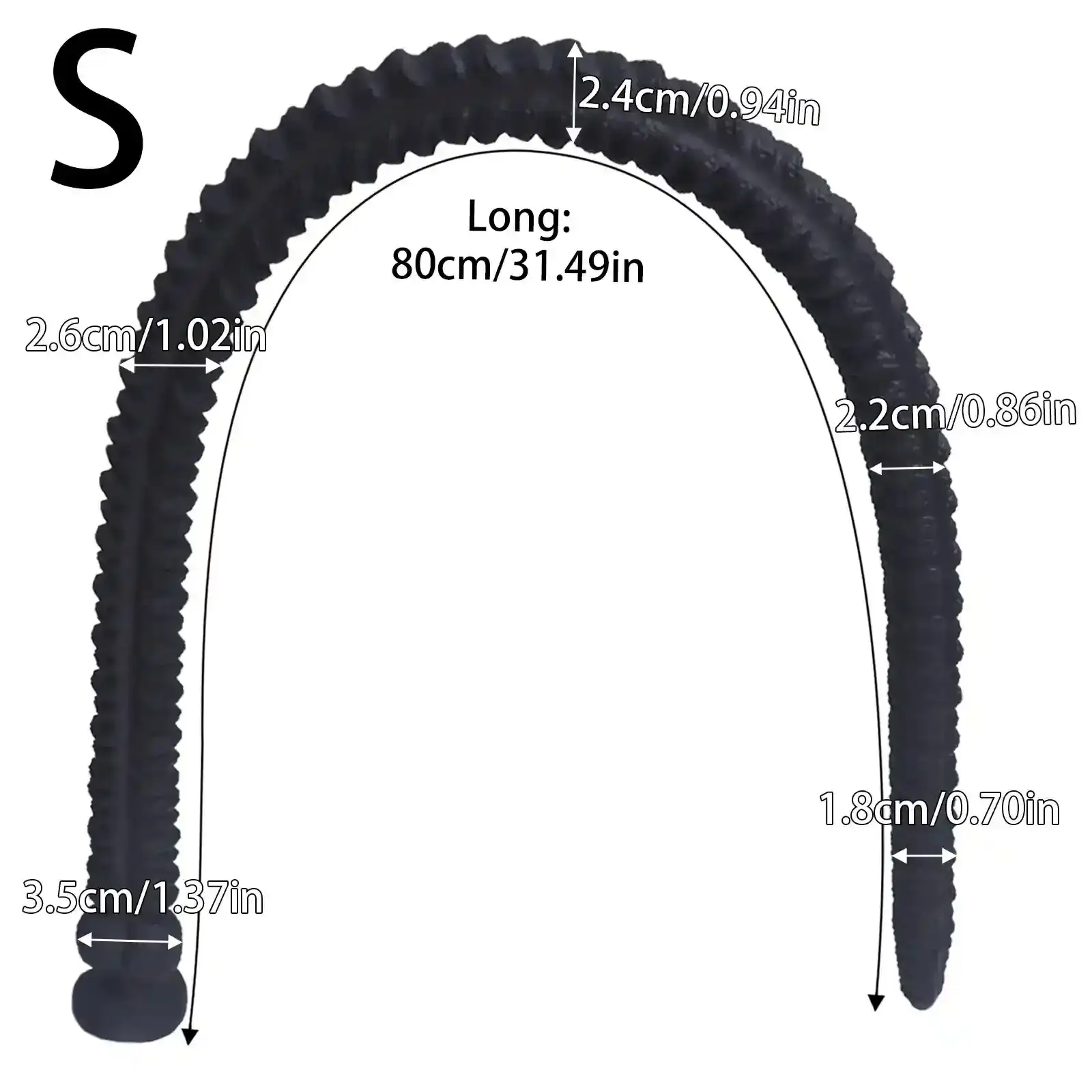 texturierter anal plug silikon schwarz