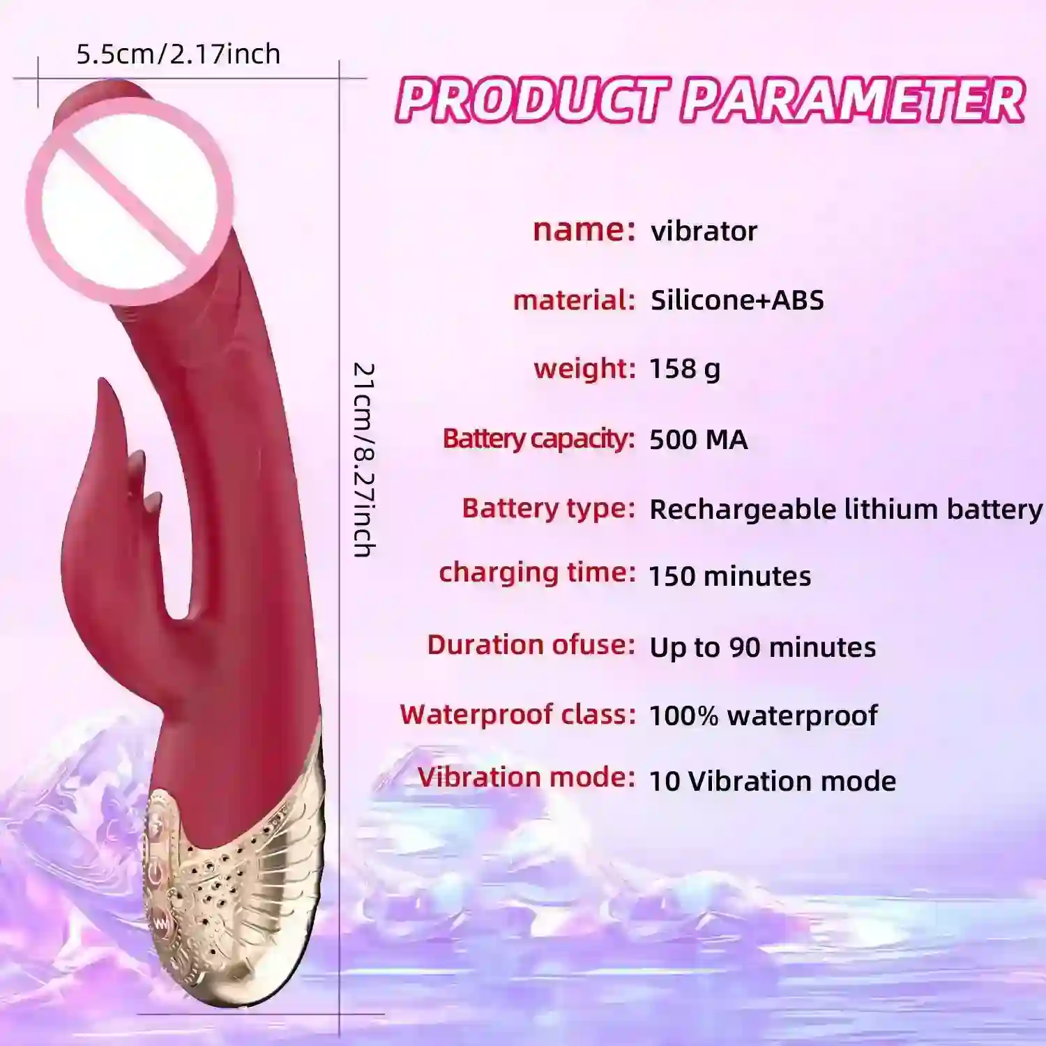 vibrierender hasen stimulator pink