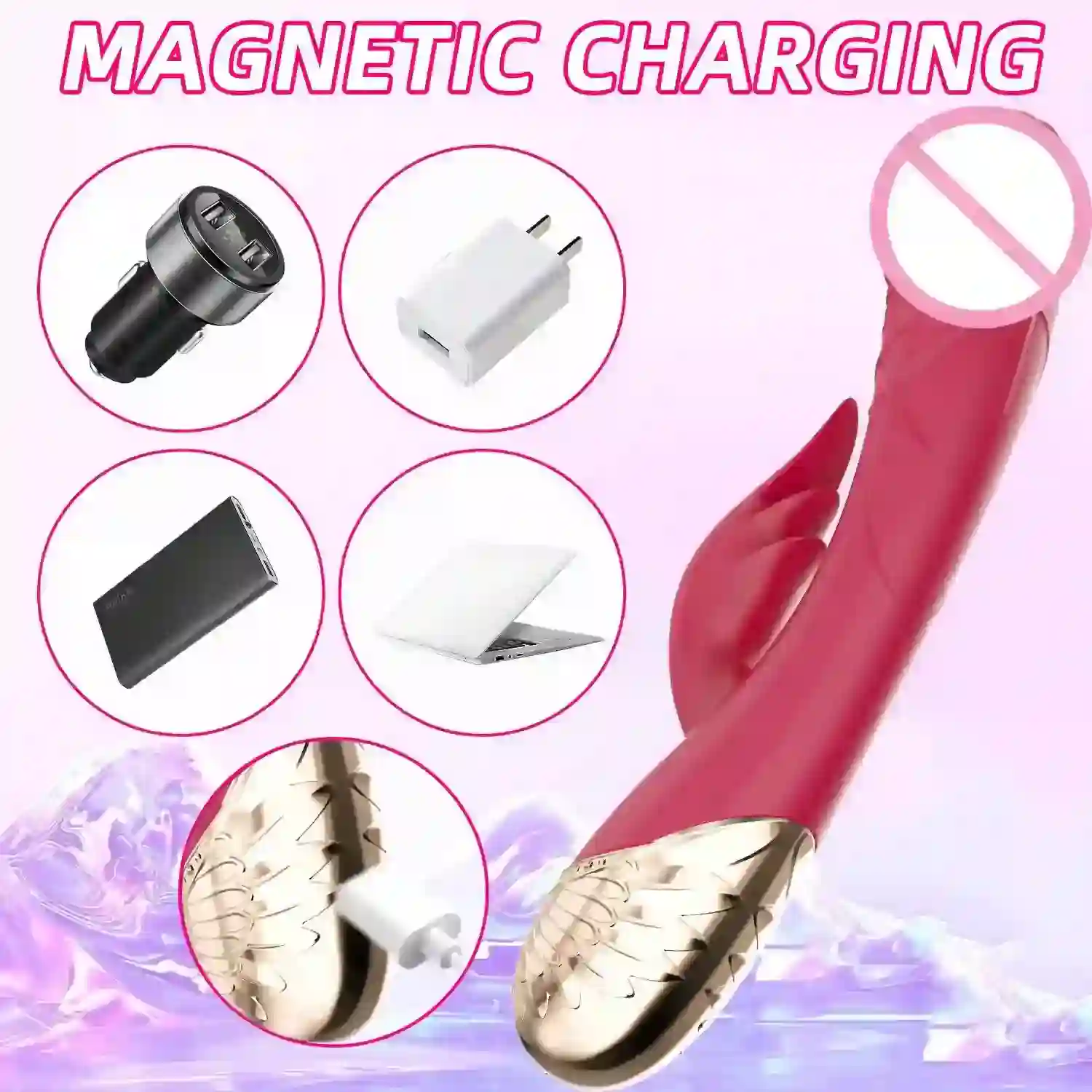 wasserfester hasen vibrator pink